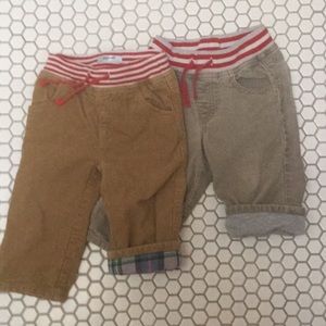 Mini boden boys 12-18 mo lined cords